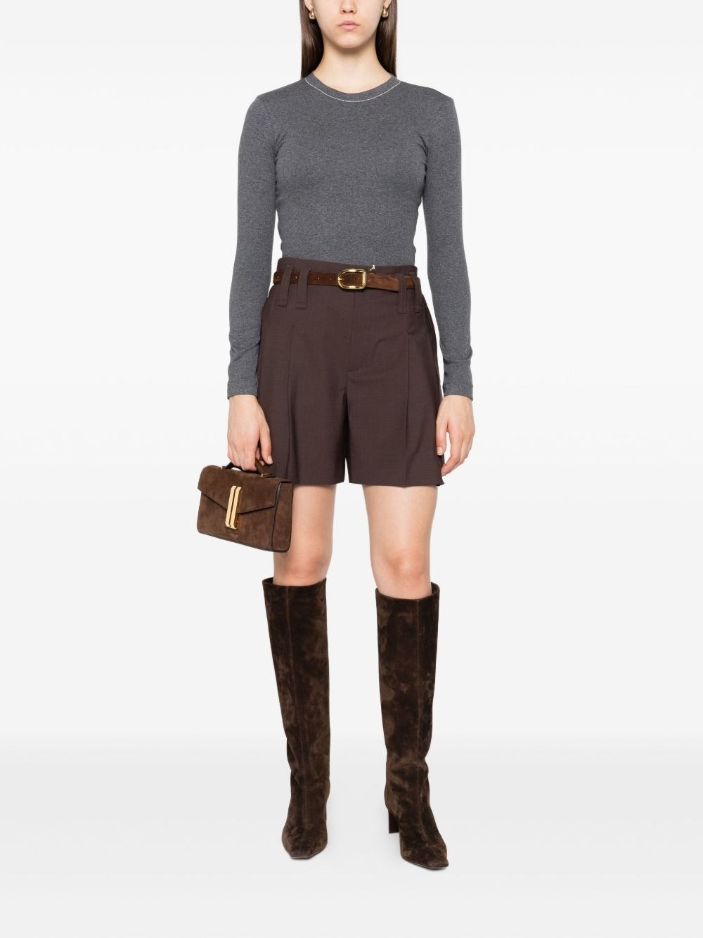 Wool blend shorts - 2
