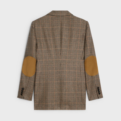 CELINE long jacket in prince of wales cashmere outlook