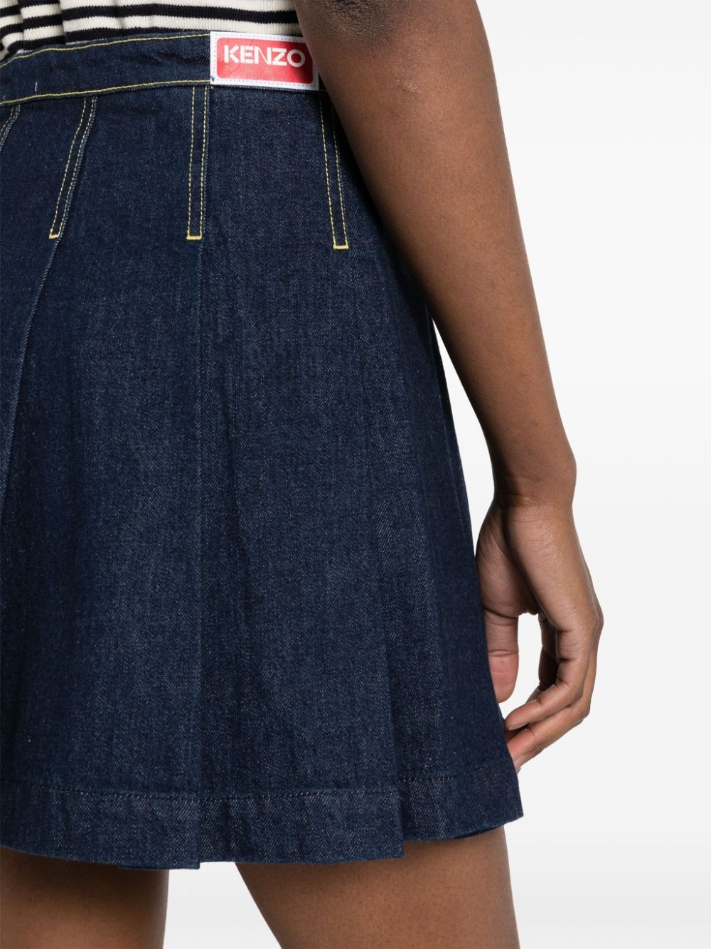 KENZO pleated denim mini skirt | farfetch | REVERSIBLE