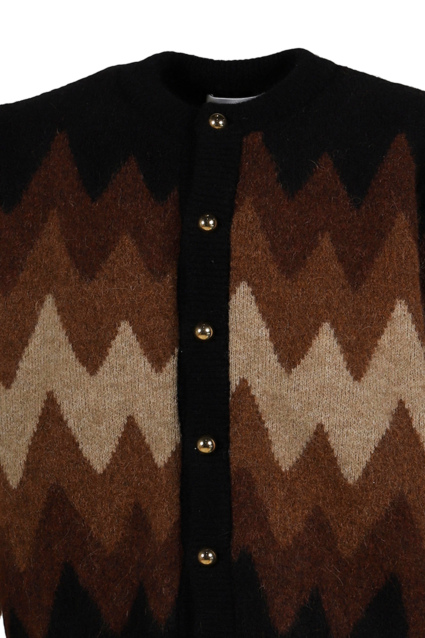 DEGRADE JACQUARD CARDIGAN / BRW BEI - 8