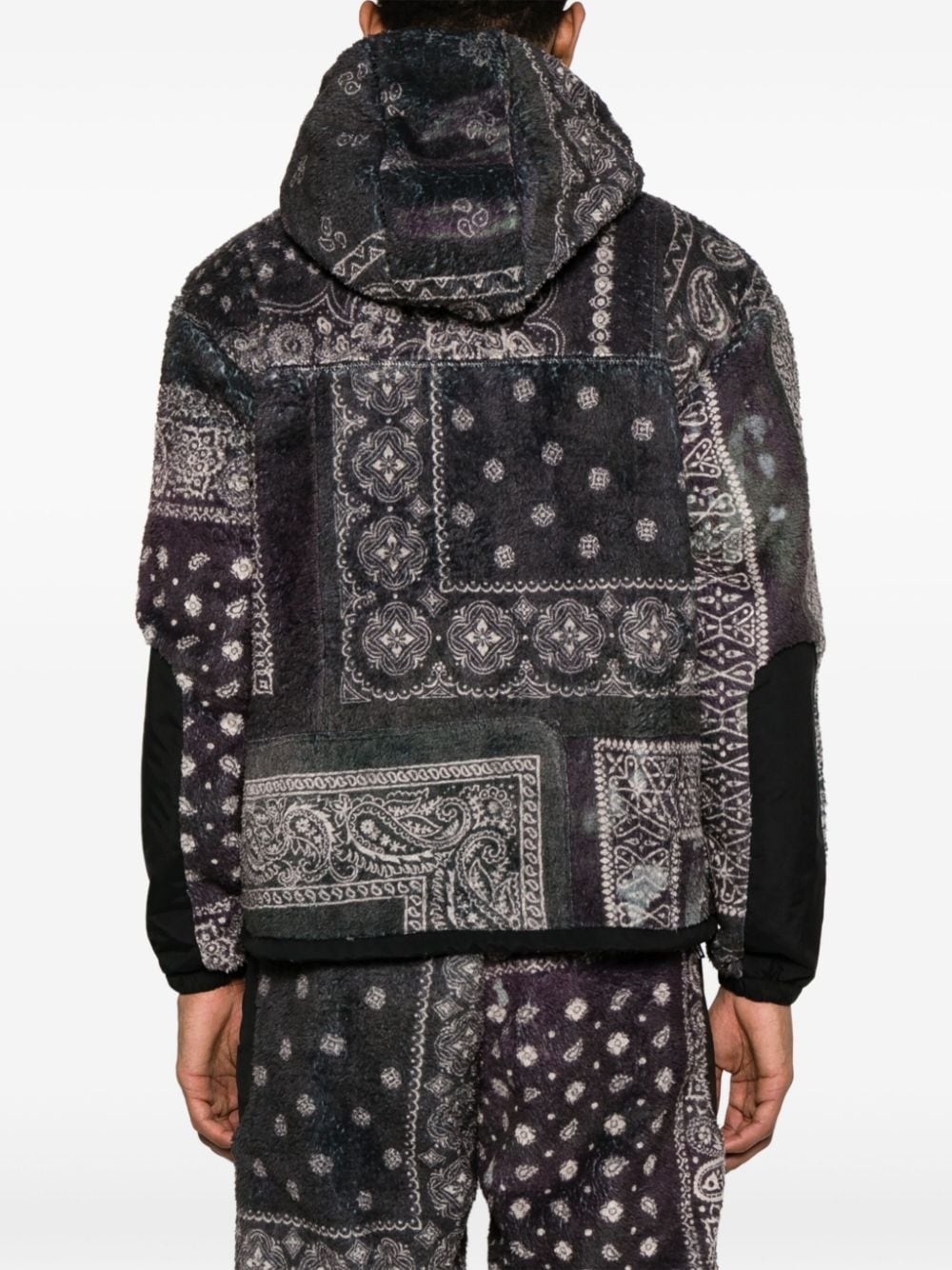 bandana-print fleece jacket - 4