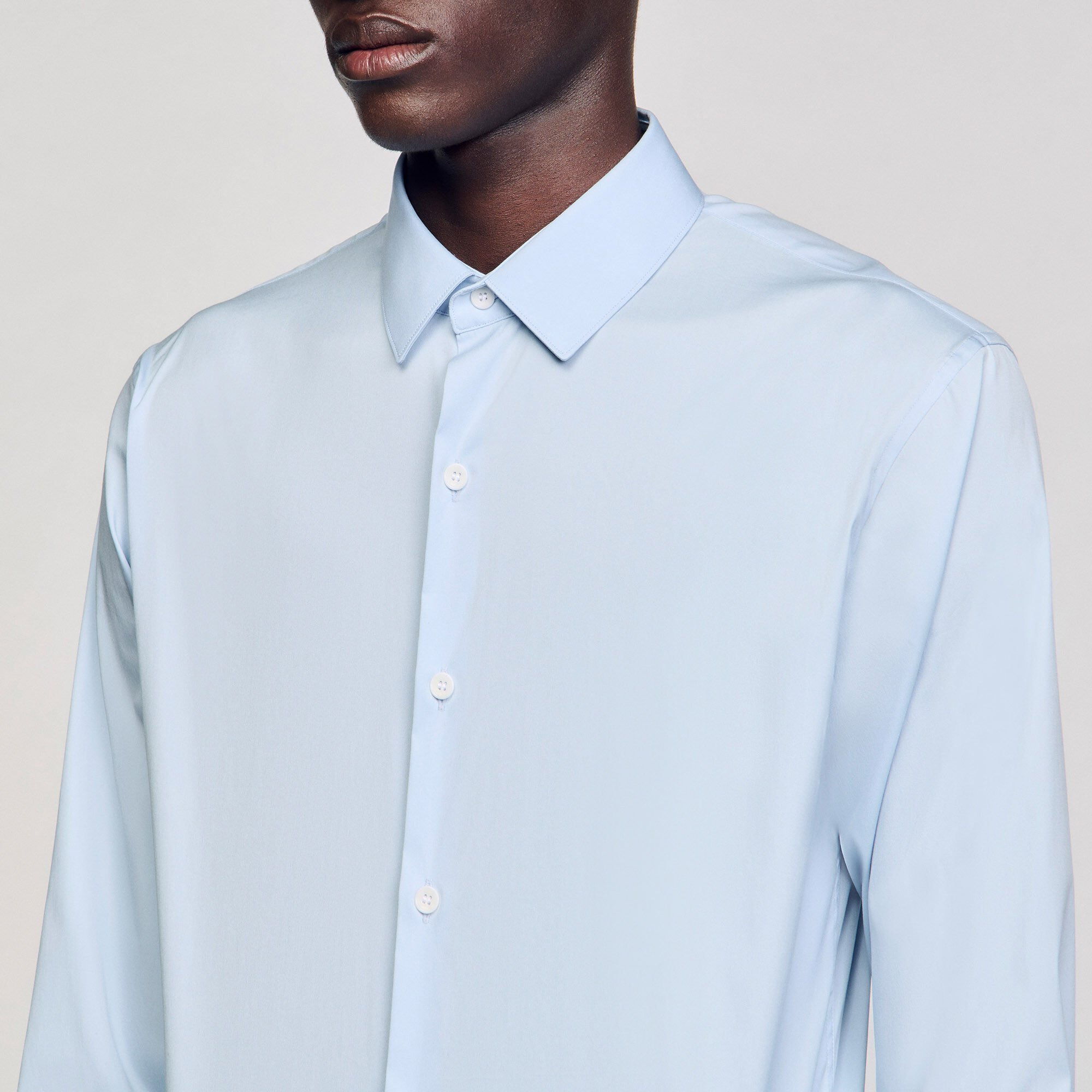 FITTED STRETCH COTTON SHIRT - 3