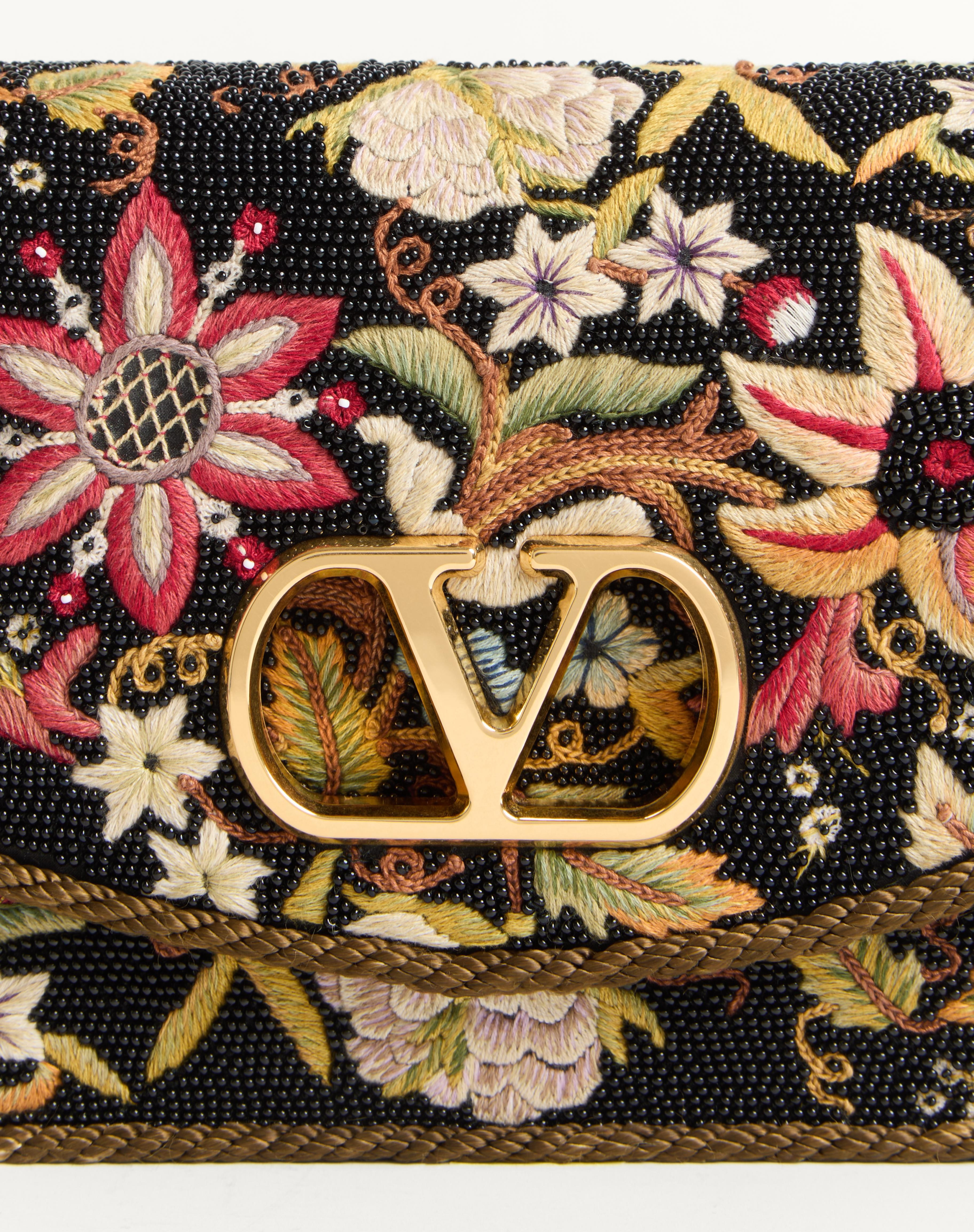 VALENTINO GARAVANI VAIN EMBROIDERED SHOULDER BAG - 6
