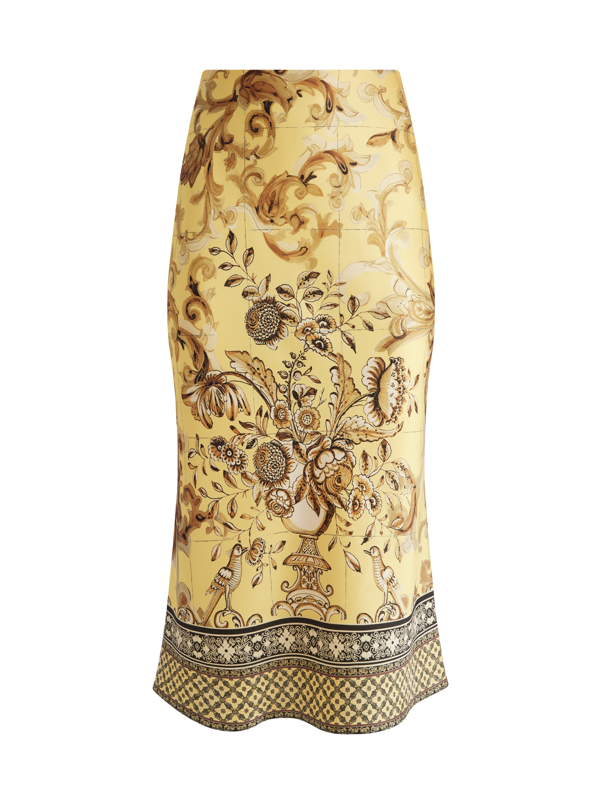MAEVE MIDI SLIP SKIRT WITH SLIT - 1