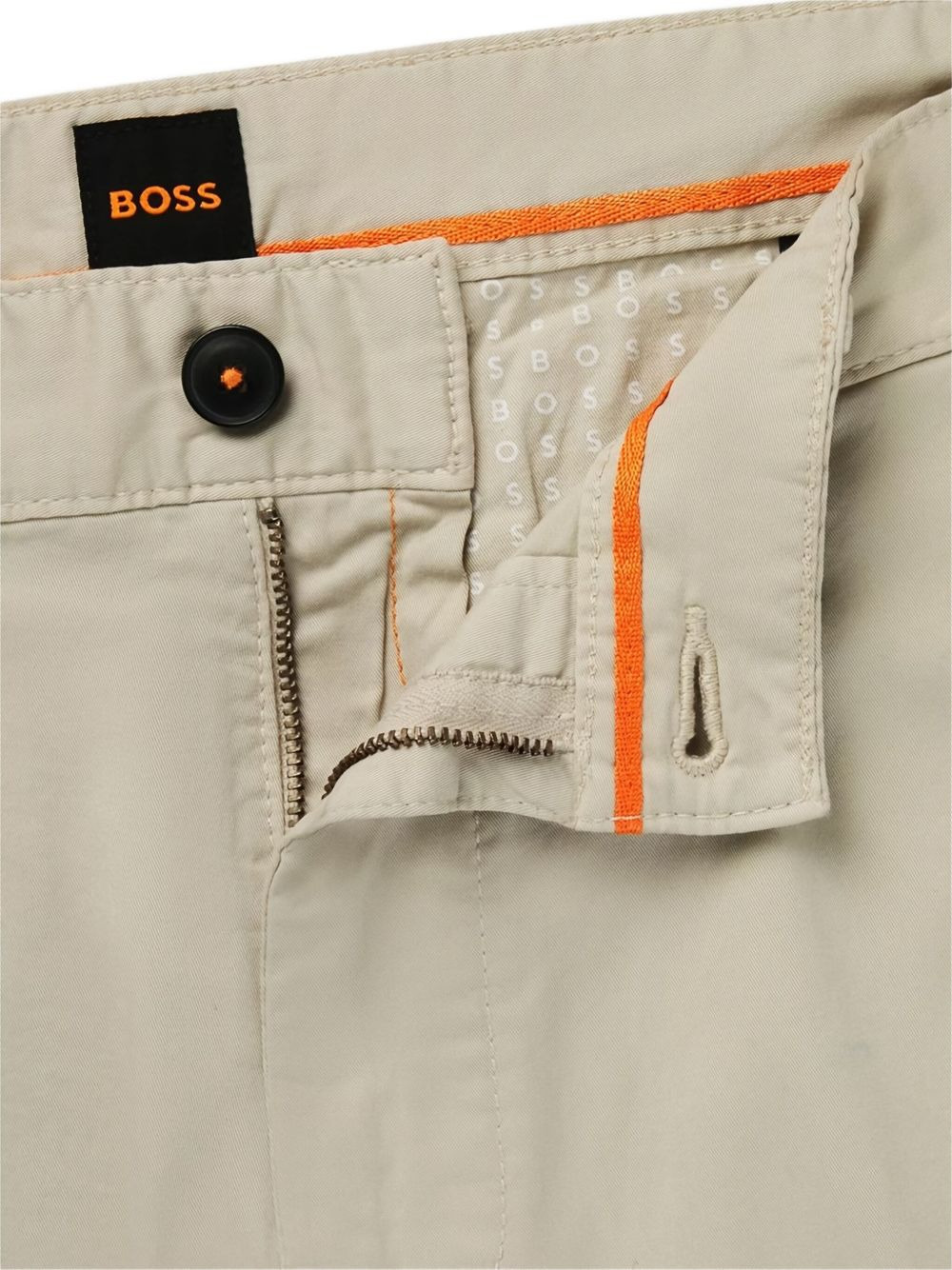 zip-fly flat-front shorts - 4