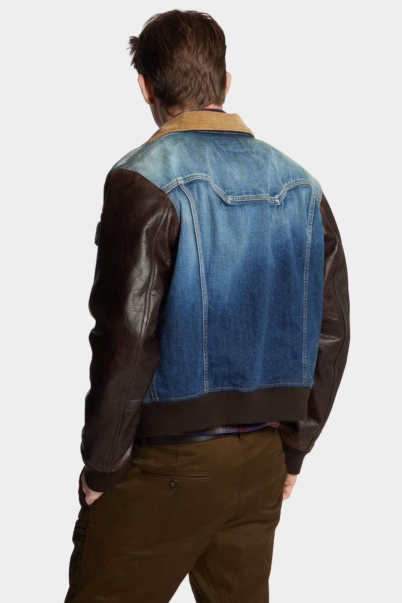 MEDIUM RUSTY NAIL WASH L.A. COLLEGE JEAN JACKET - 4