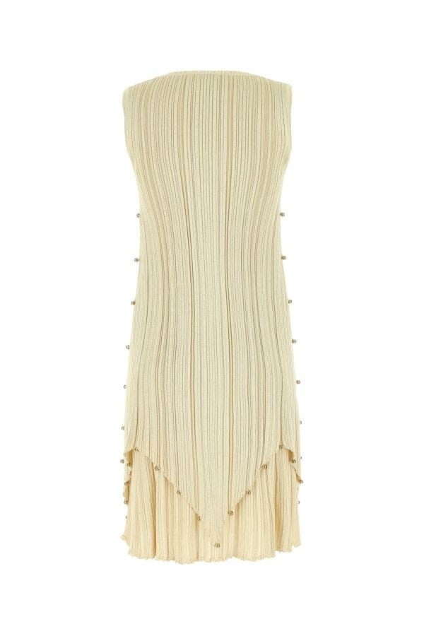 Gold polyester blend dress - 3