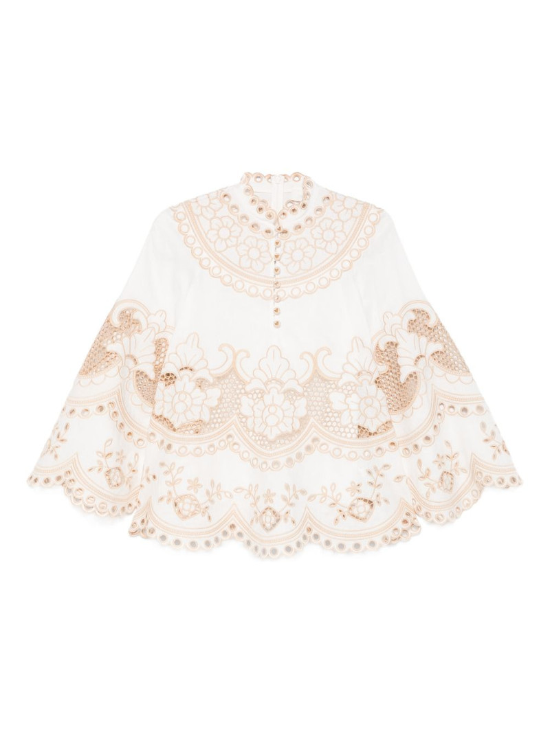 Wanderlust button embroidery blouse 1