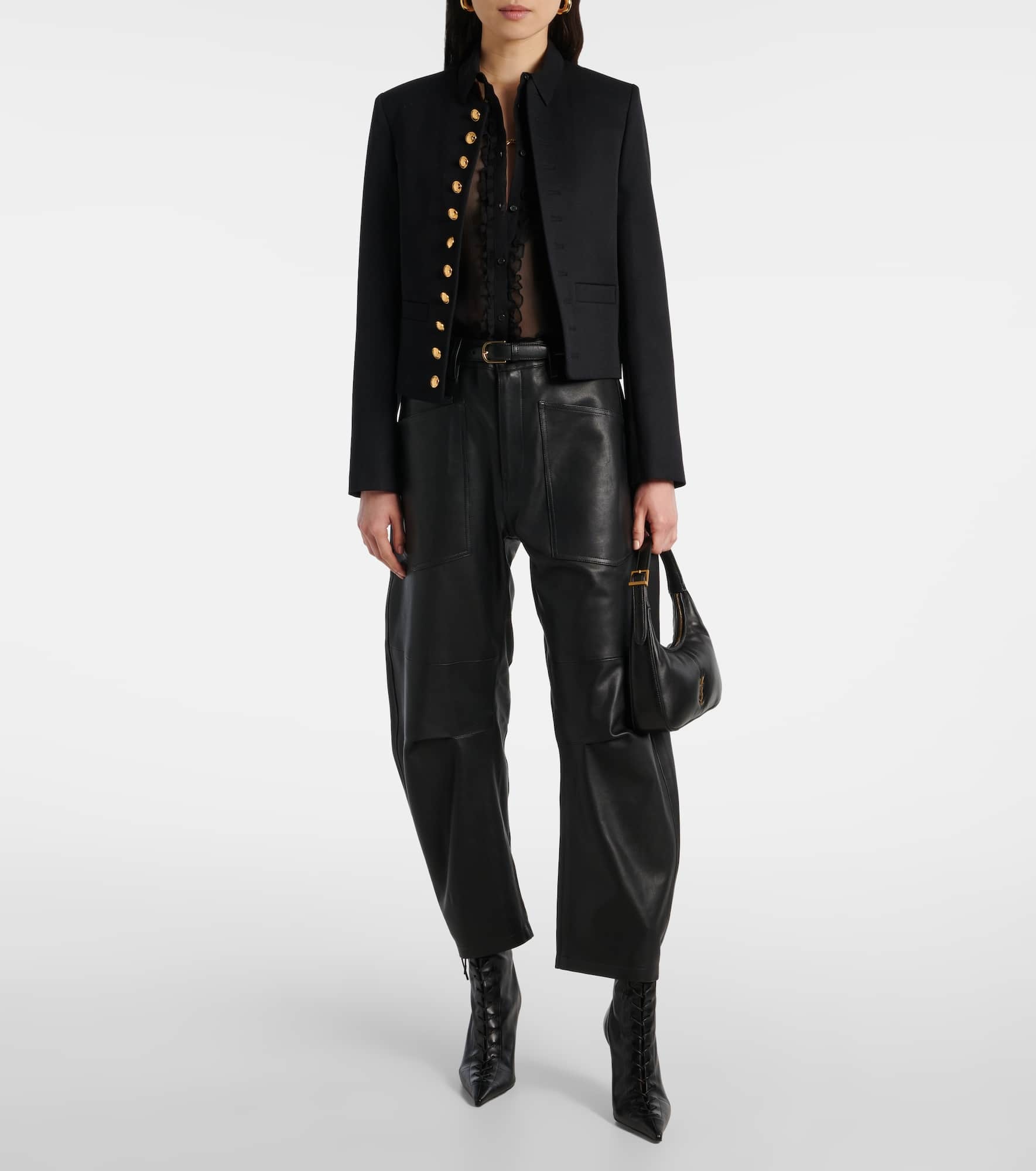 Kris ruffled sheer silk shirt - 2