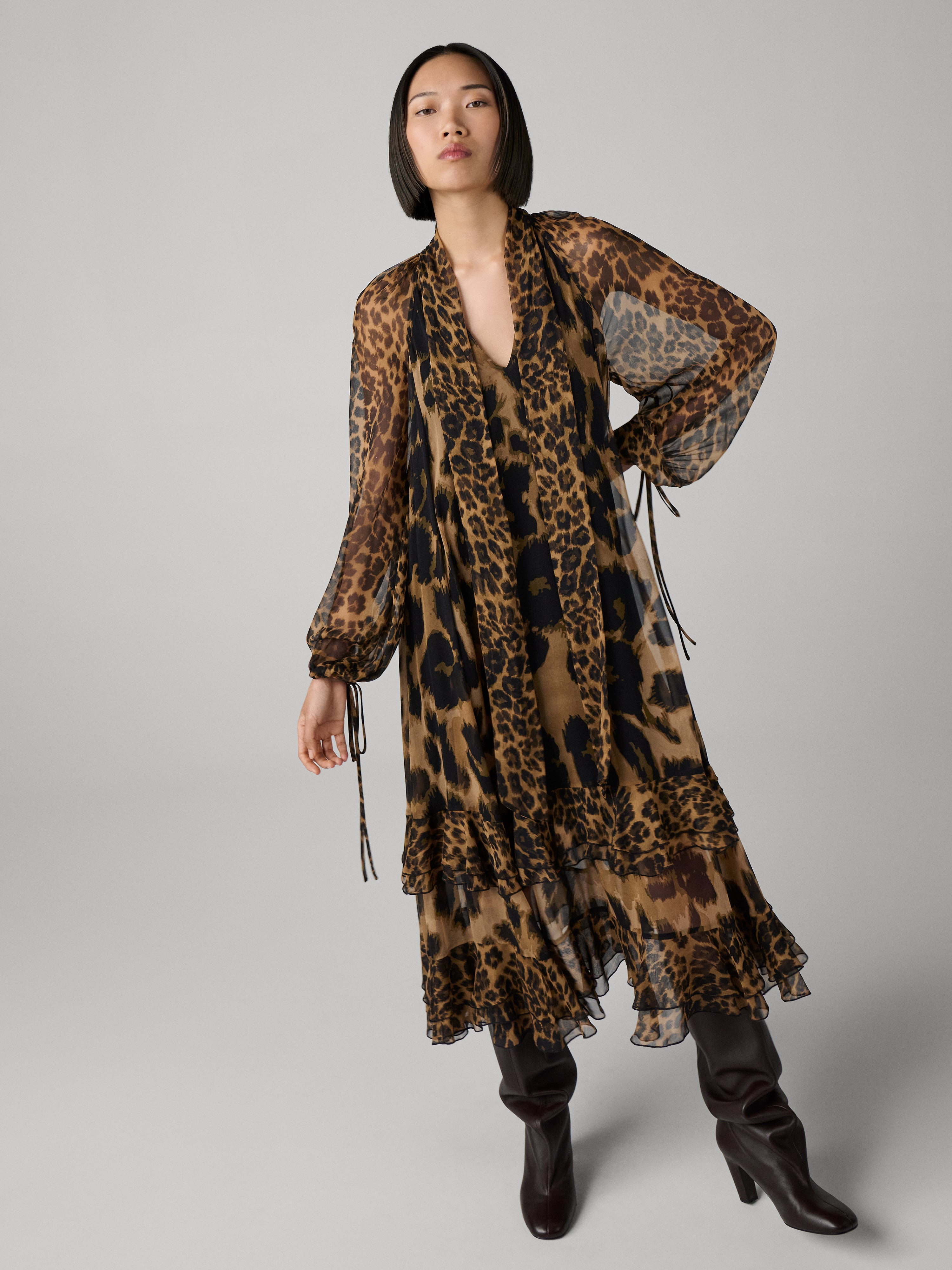 Nadine Silk Chiffon Gown - 5