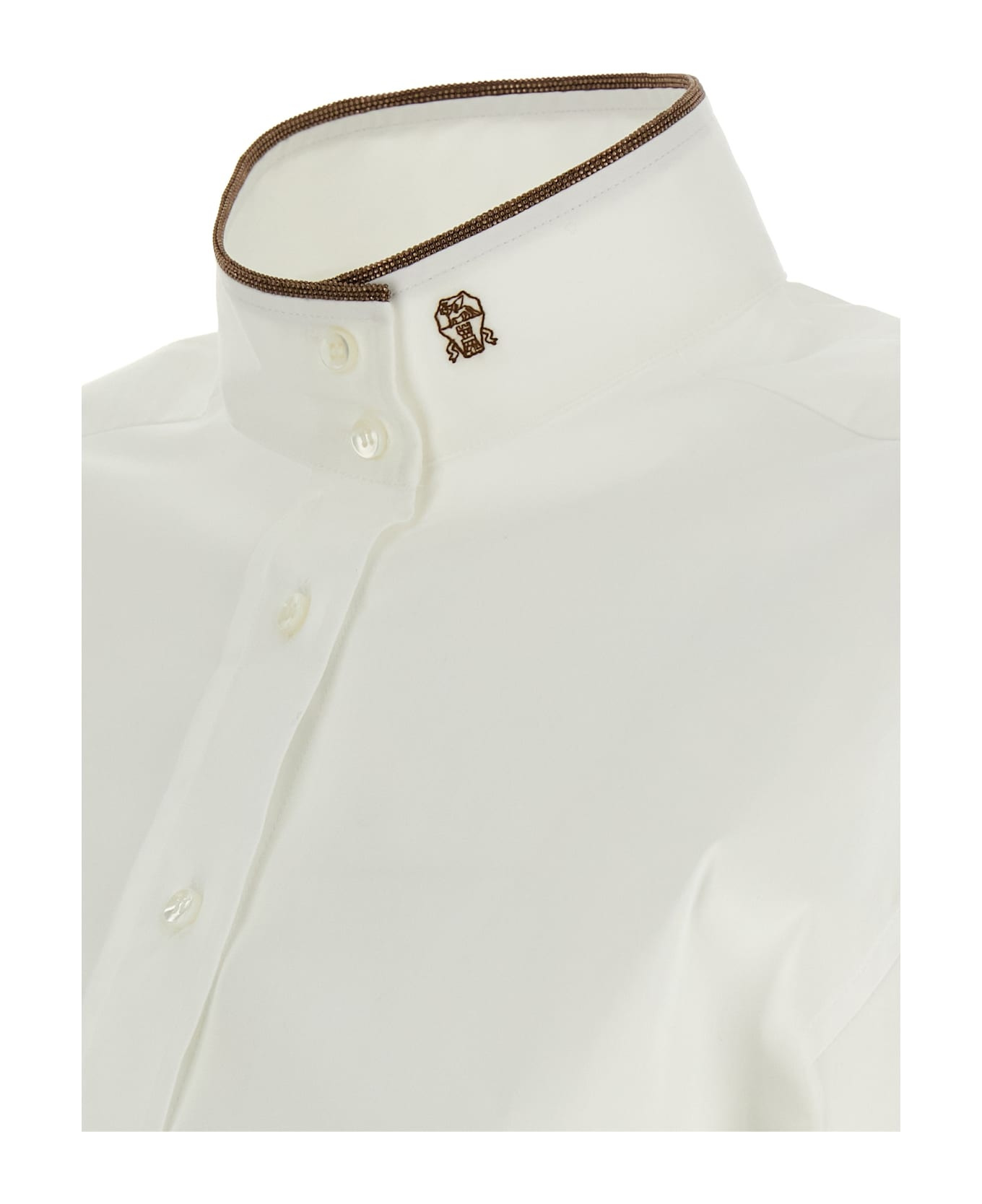 'shiny Collar Detail' Shirt - 4