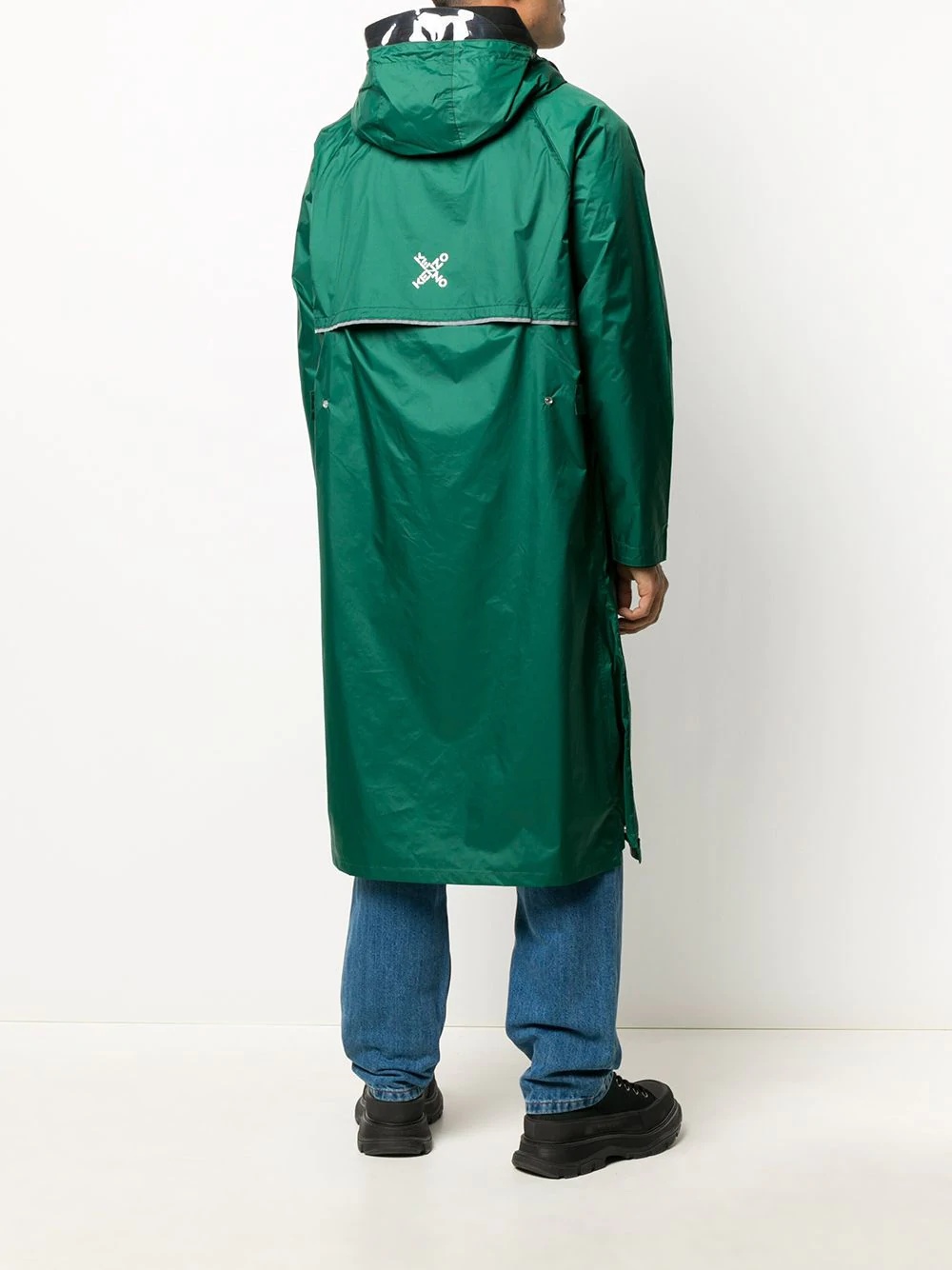 Cross Logo midi parka - 4