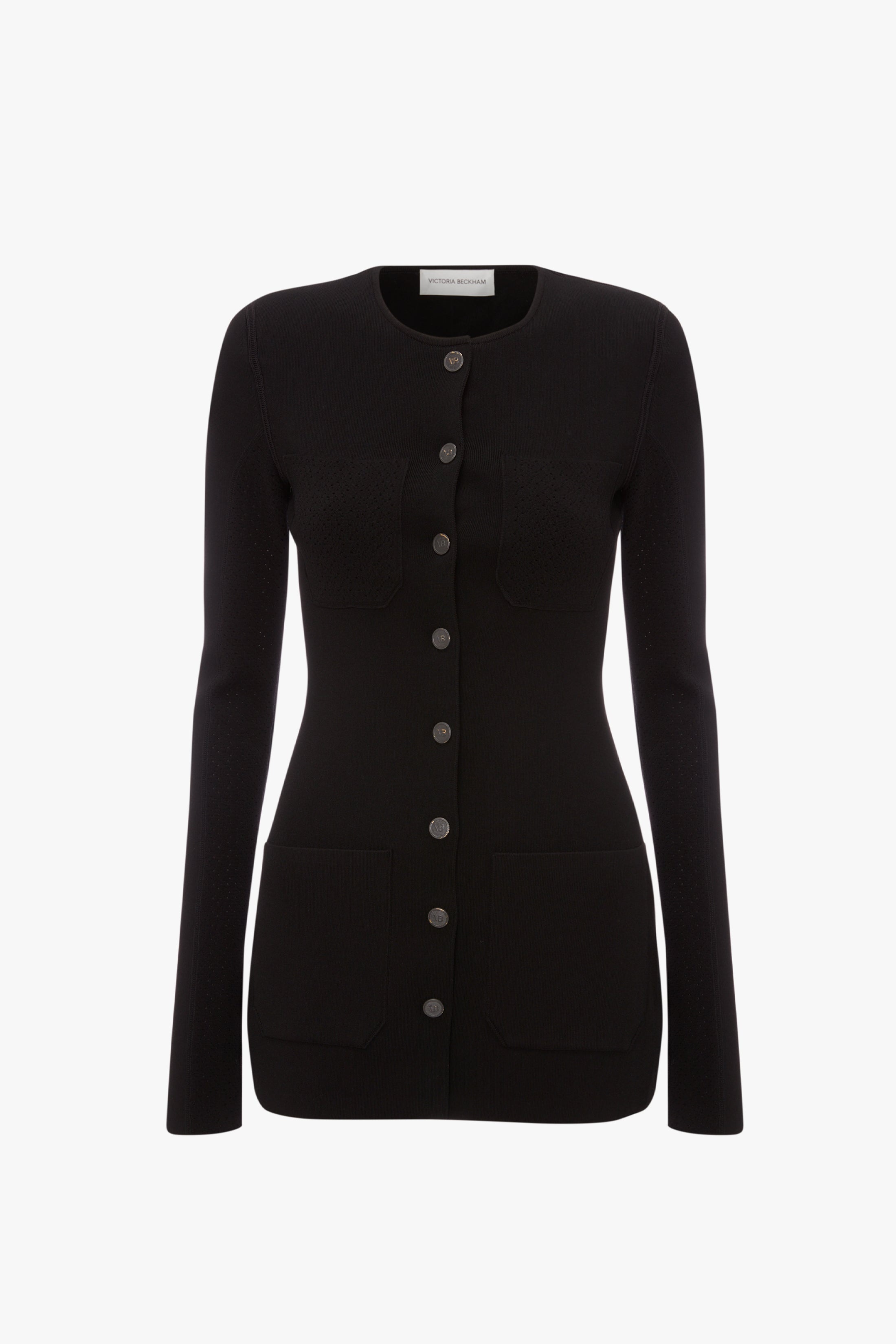 VB Body Longline Jacket in Black - 1