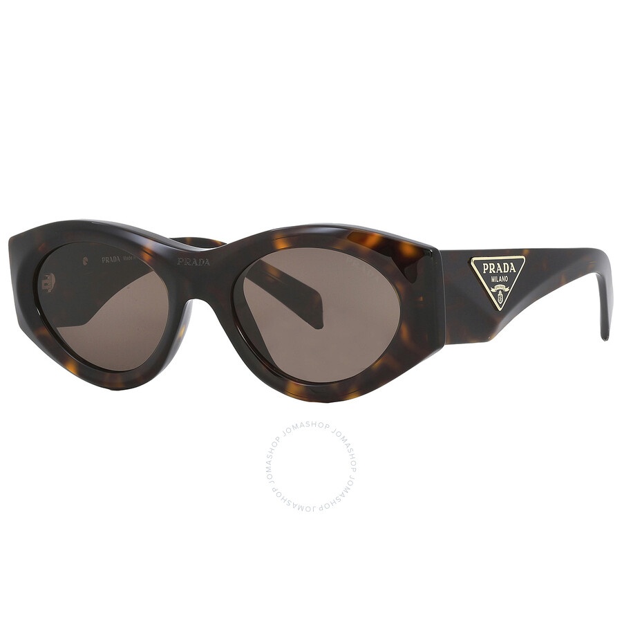 New Authentic Prada PR 20ZS Dark Brown Oval Ladies Sunglasses – 2AU06B 53 Prada PR 20ZS Sunglasses | FREE Shipping - Go-Optic.com main image 3