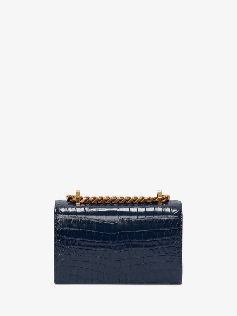 Mini Jewelled Satchel in Navy 3