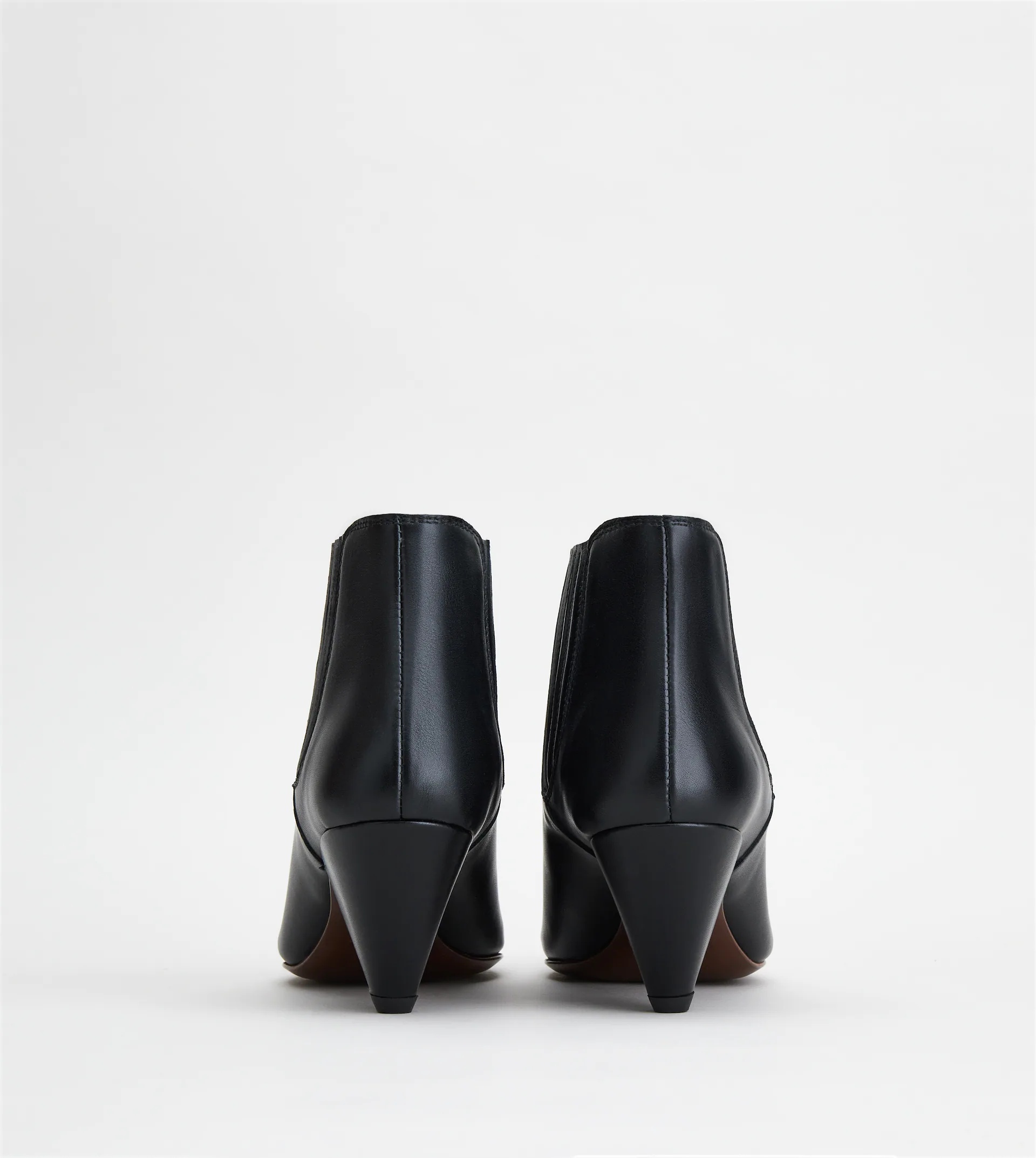 ANKLE BOOTS IN LEATHER - BLACK - 2
