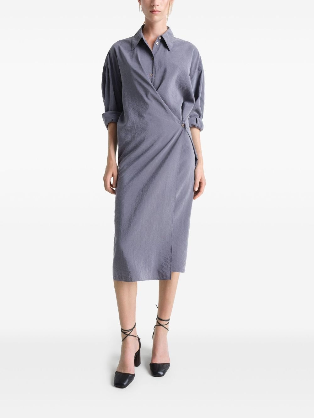 wrap style dress - 2