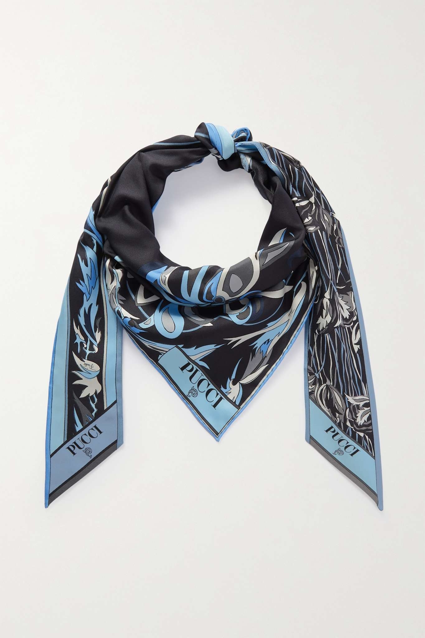 Printed silk-twill scarf - 1