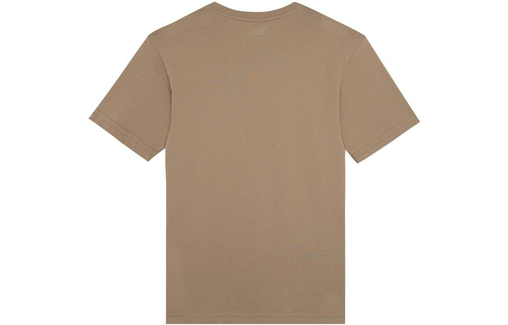 New Balance Logo Print Tee 'Brown Blue' AMT22393-INC - 2