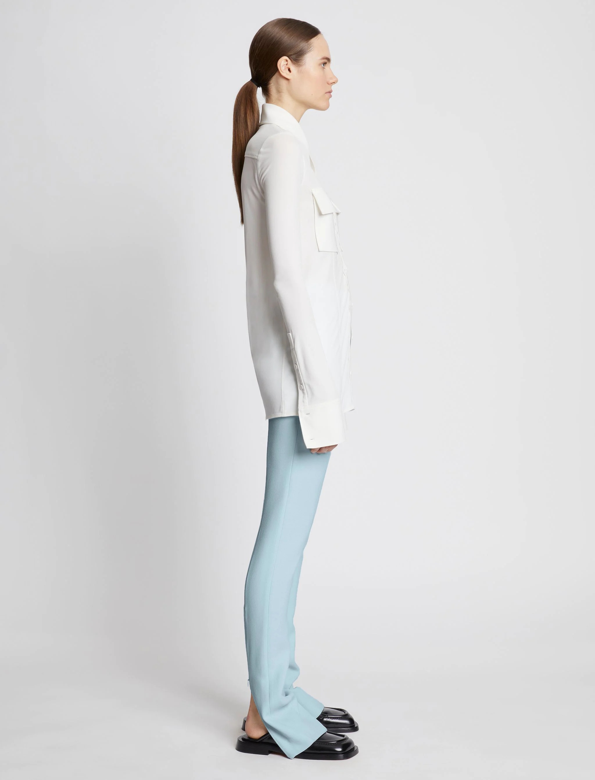 Bi-Stretch Crepe Slim Pants - 4