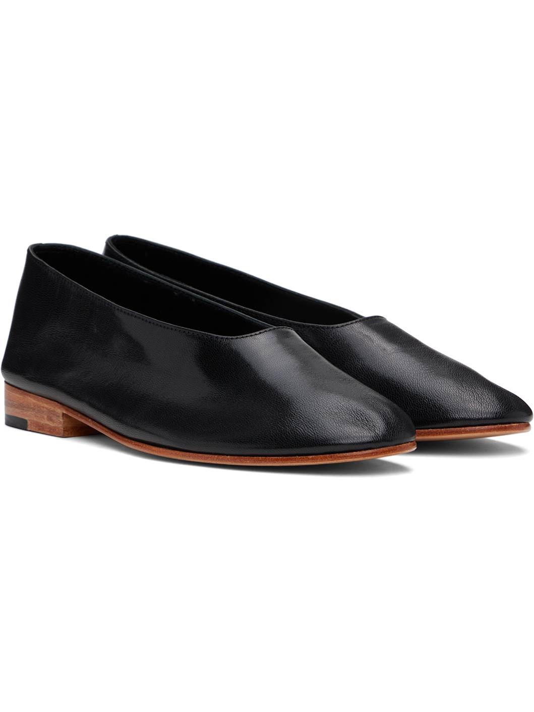 Black Glove Ballerina Flats - 4