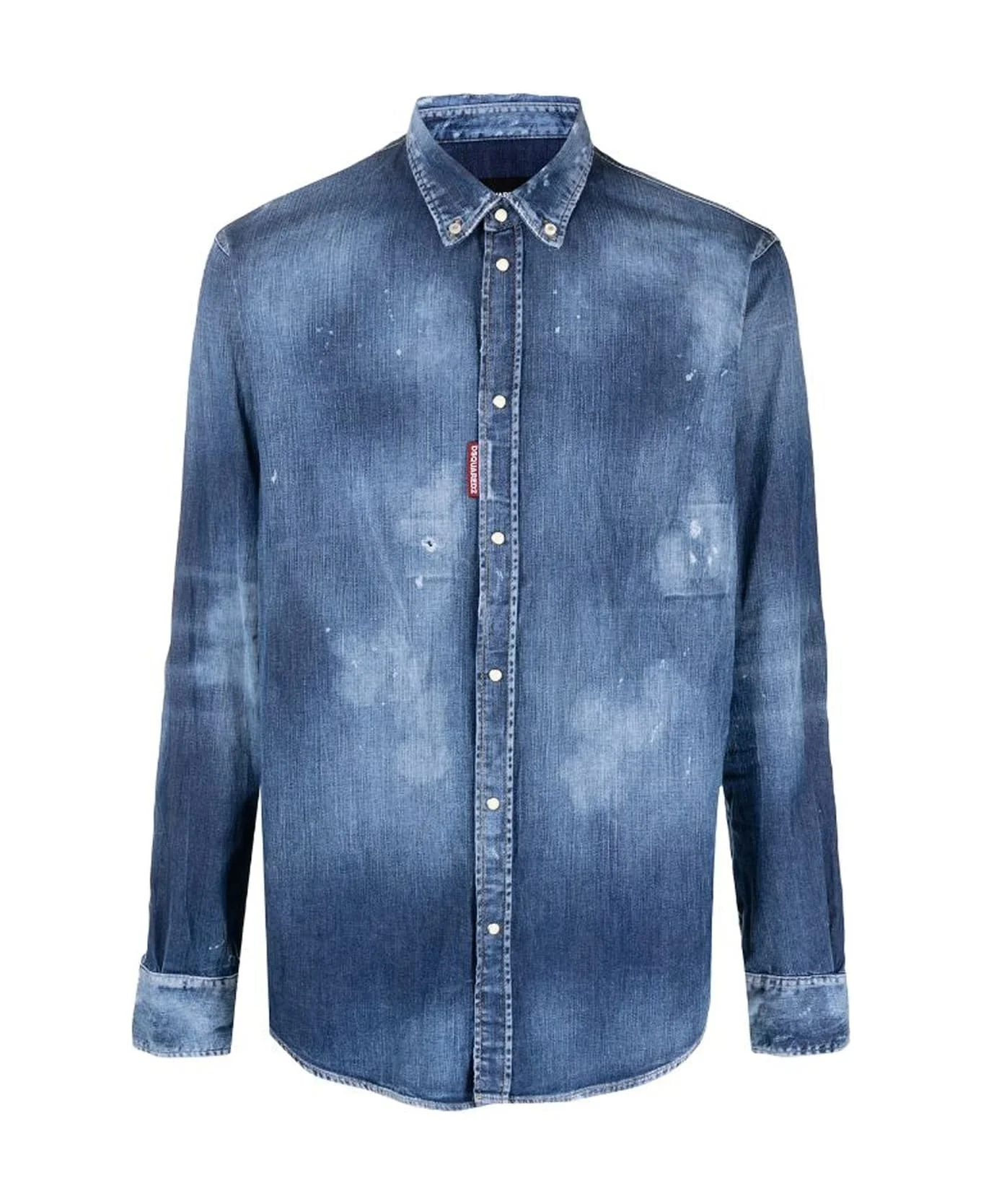 Distressed Effect Denim Shirt - 1