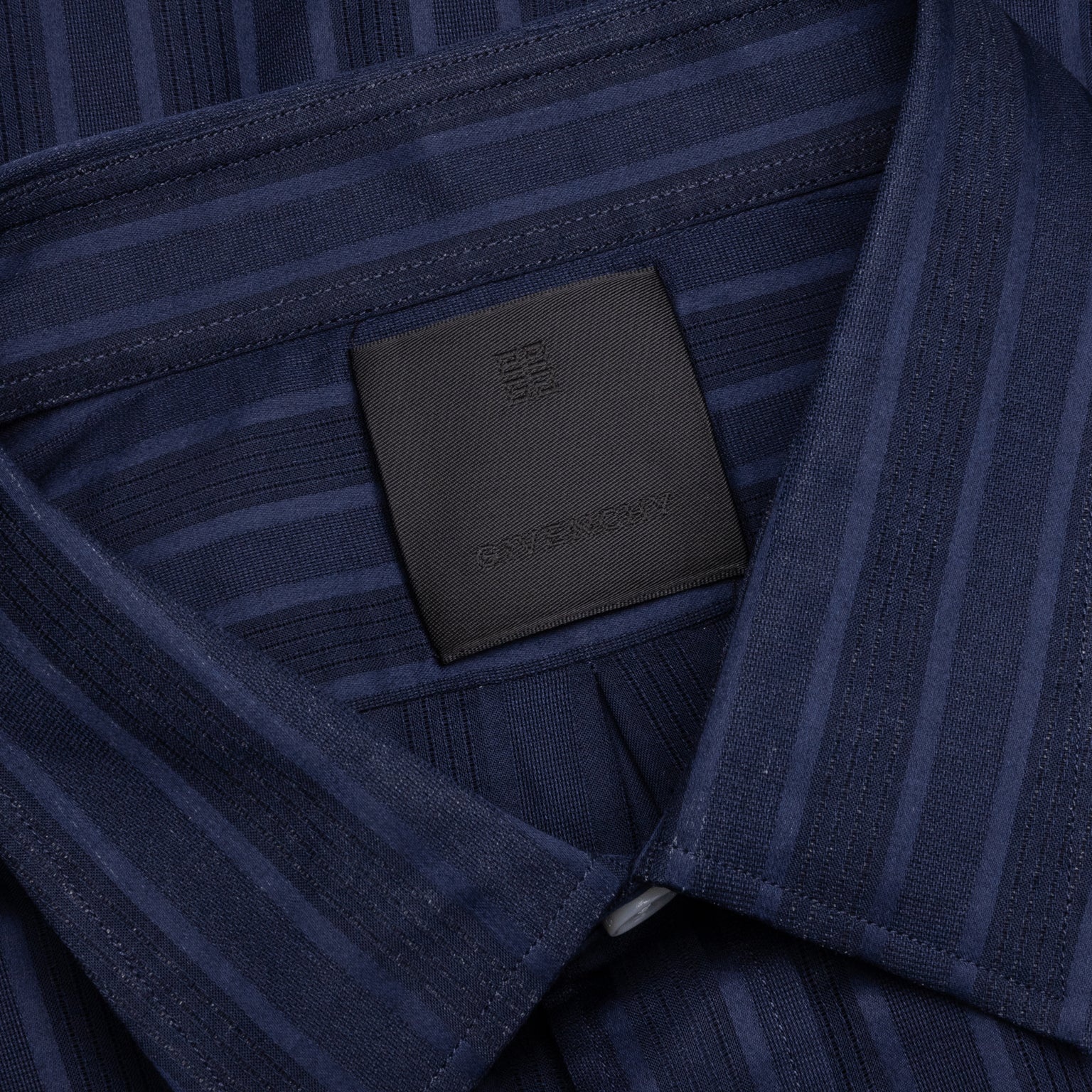 COTTON VOILE SHIRT WITH STRIPES - NAVY - 3
