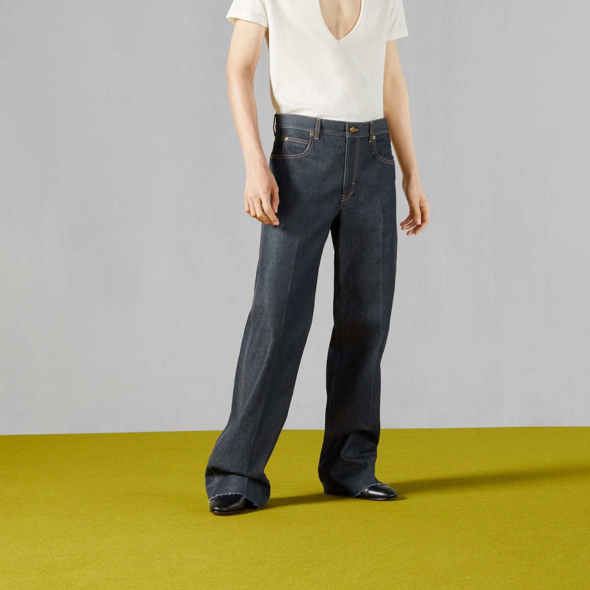 Denim pant with label - 6