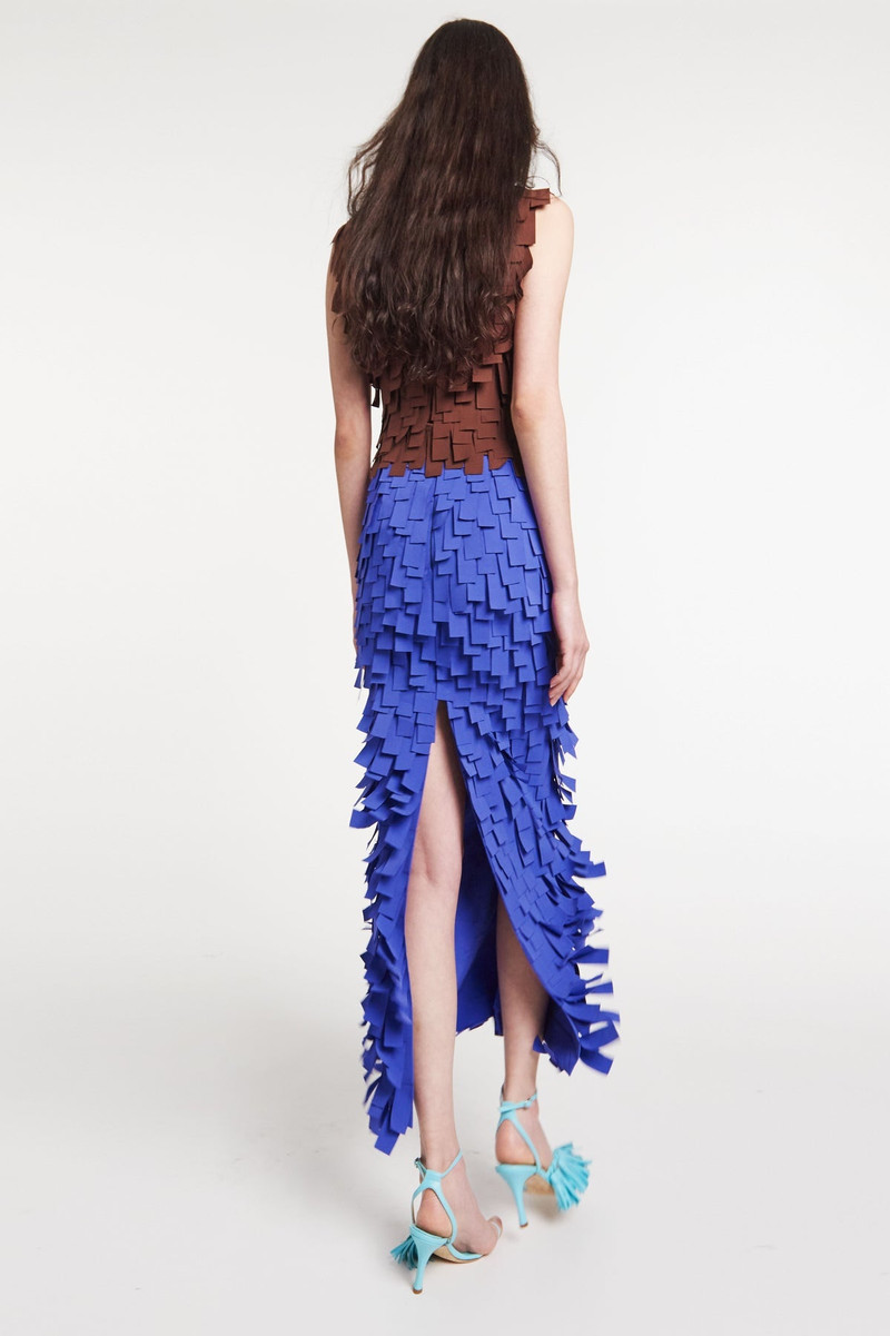 MULTI RECTANGLE SKIRT PURPLE 2