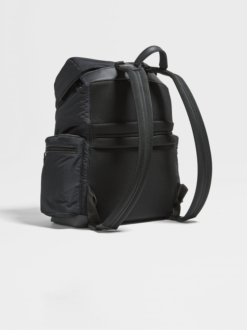 BLACK TECHNICAL FABRIC BACKPACK 3