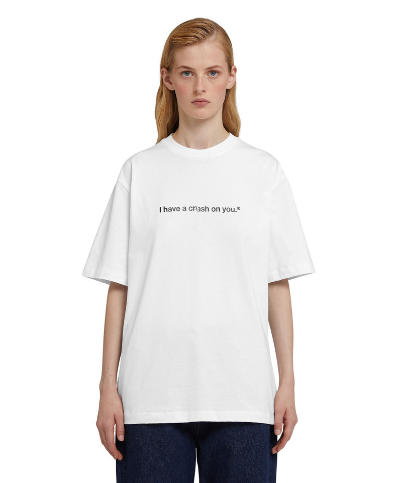 Cotton T-shirt with Crash quote 6