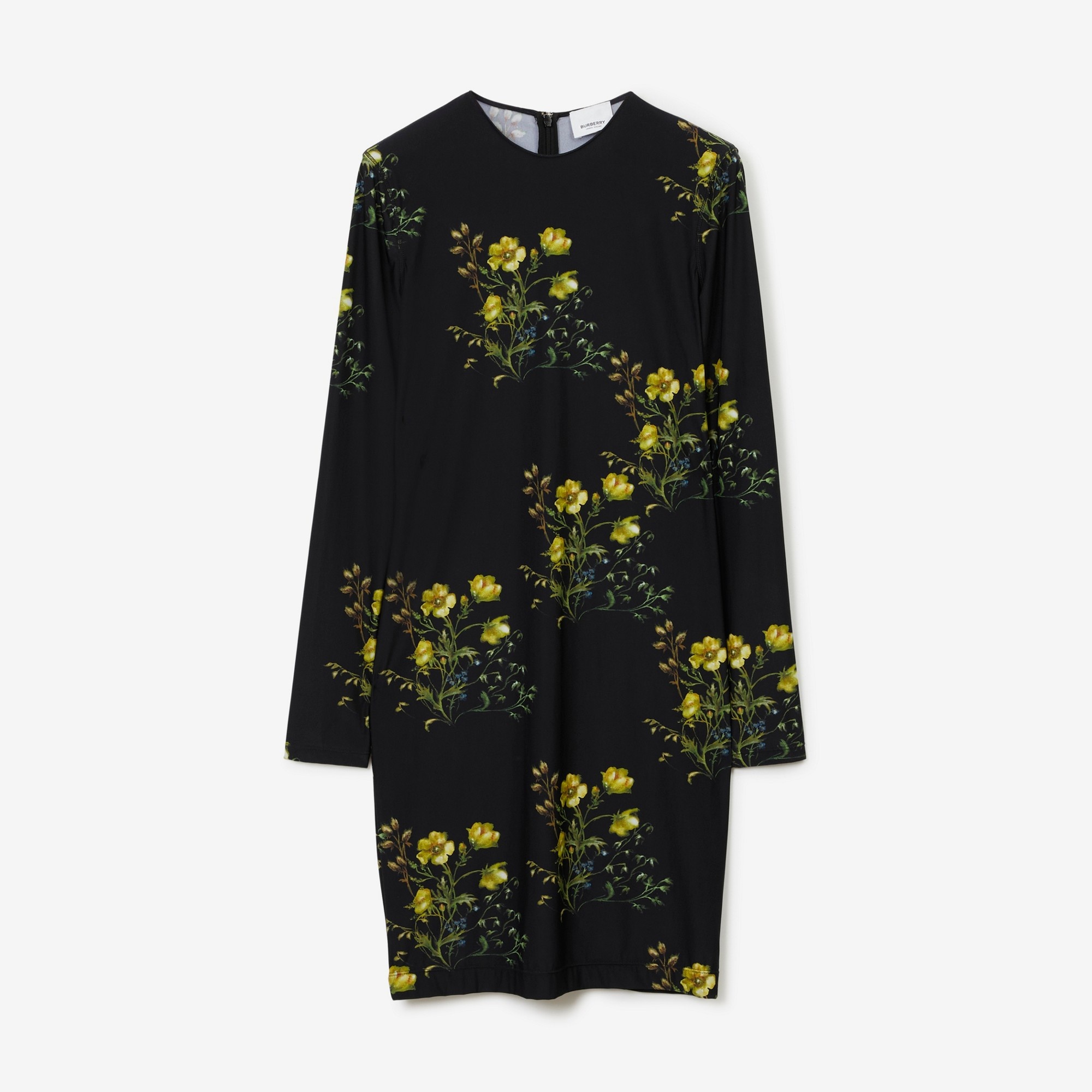 Floral Print Stretch Jersey Dress - 1