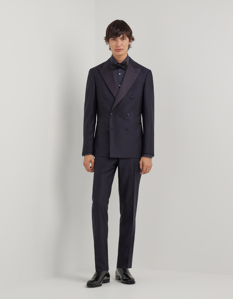 NAVY BLUE PURE WOOL TUXEDO 3