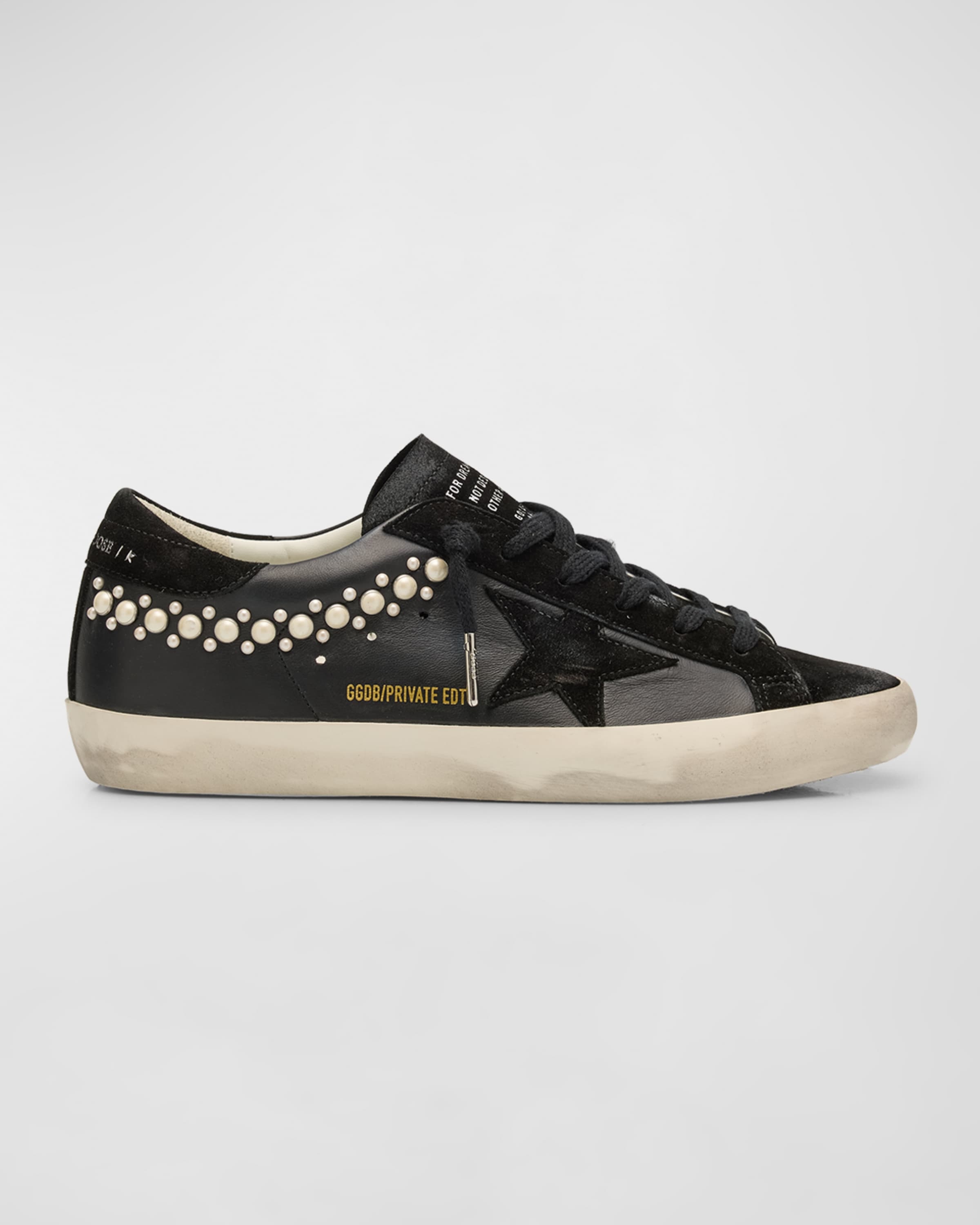 Superstar Pearly Stud Leather Low-Top Sneakers - 1