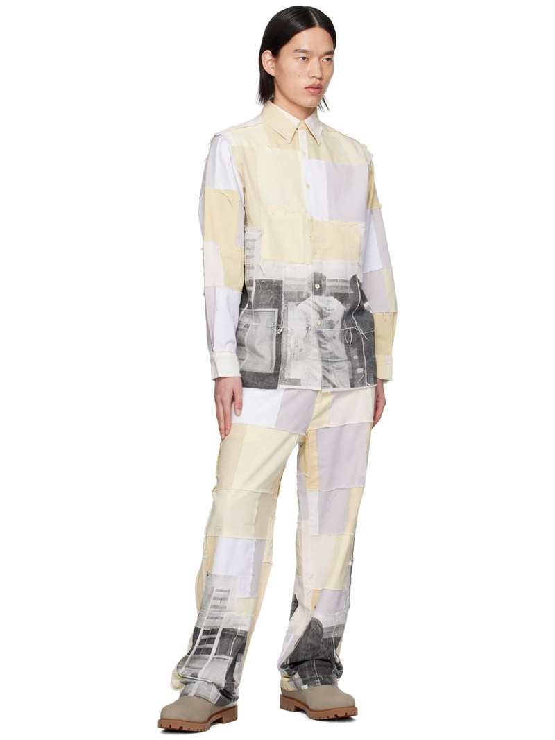 KidSuper Beige Patchwork Shirt outlook