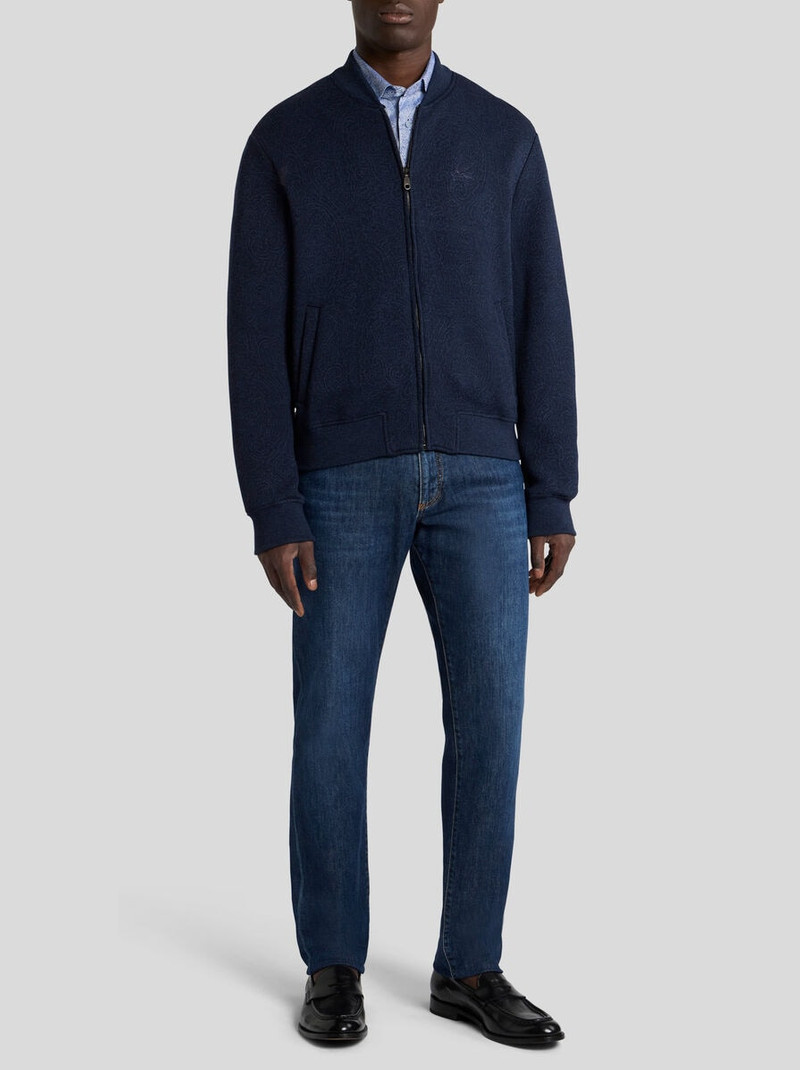 Etro JACQUARD BOMBER JACKET WITH ARNICA MOTIF outlook