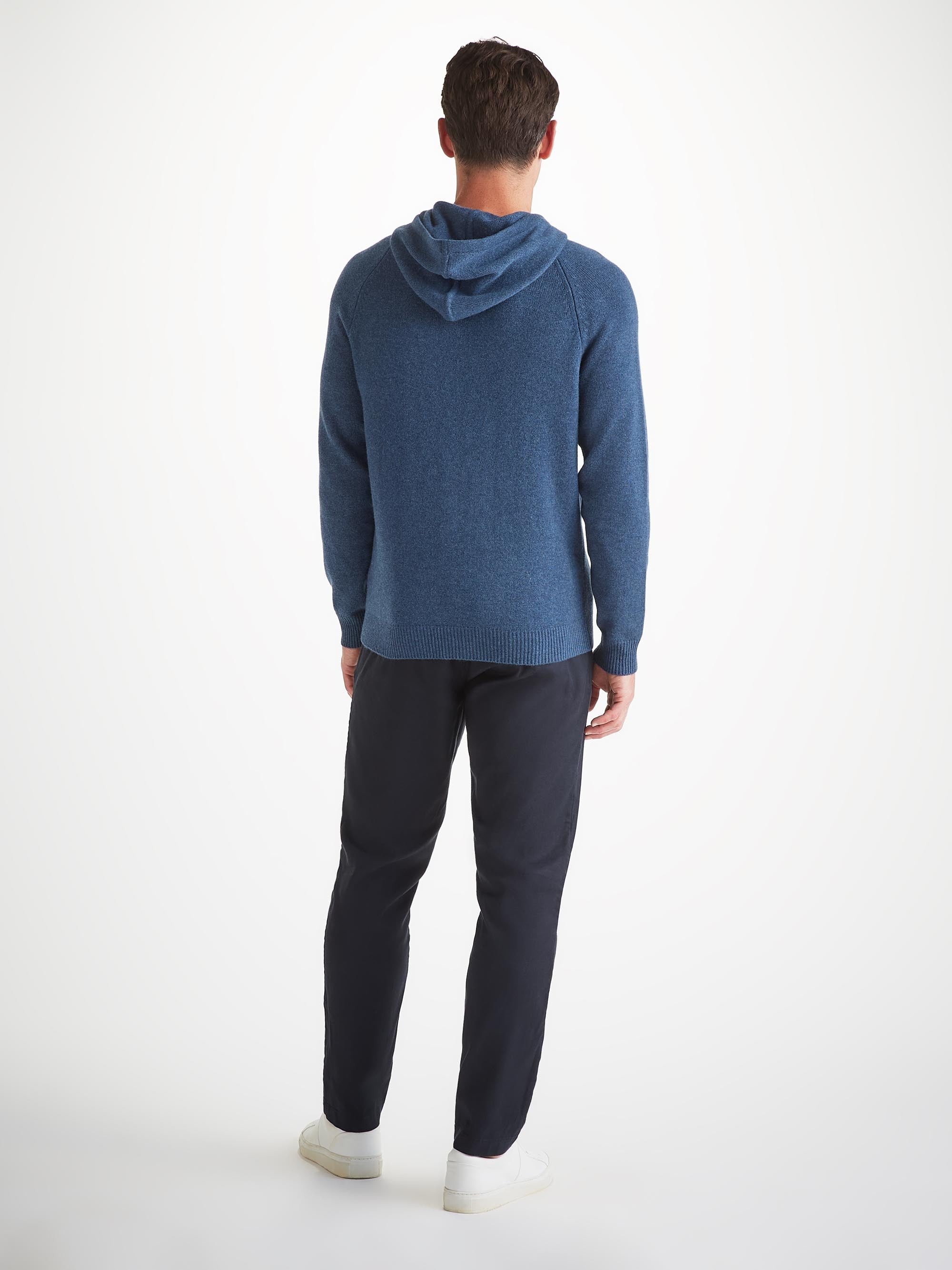 Men's Pullover Hoodie Dominic Cashmere Dark Blue - 4