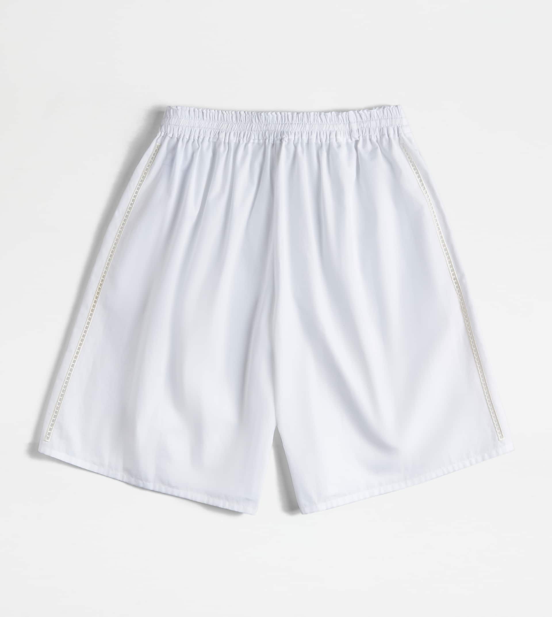 BERMUDA SHORTS IN POPLIN - WHITE - 6