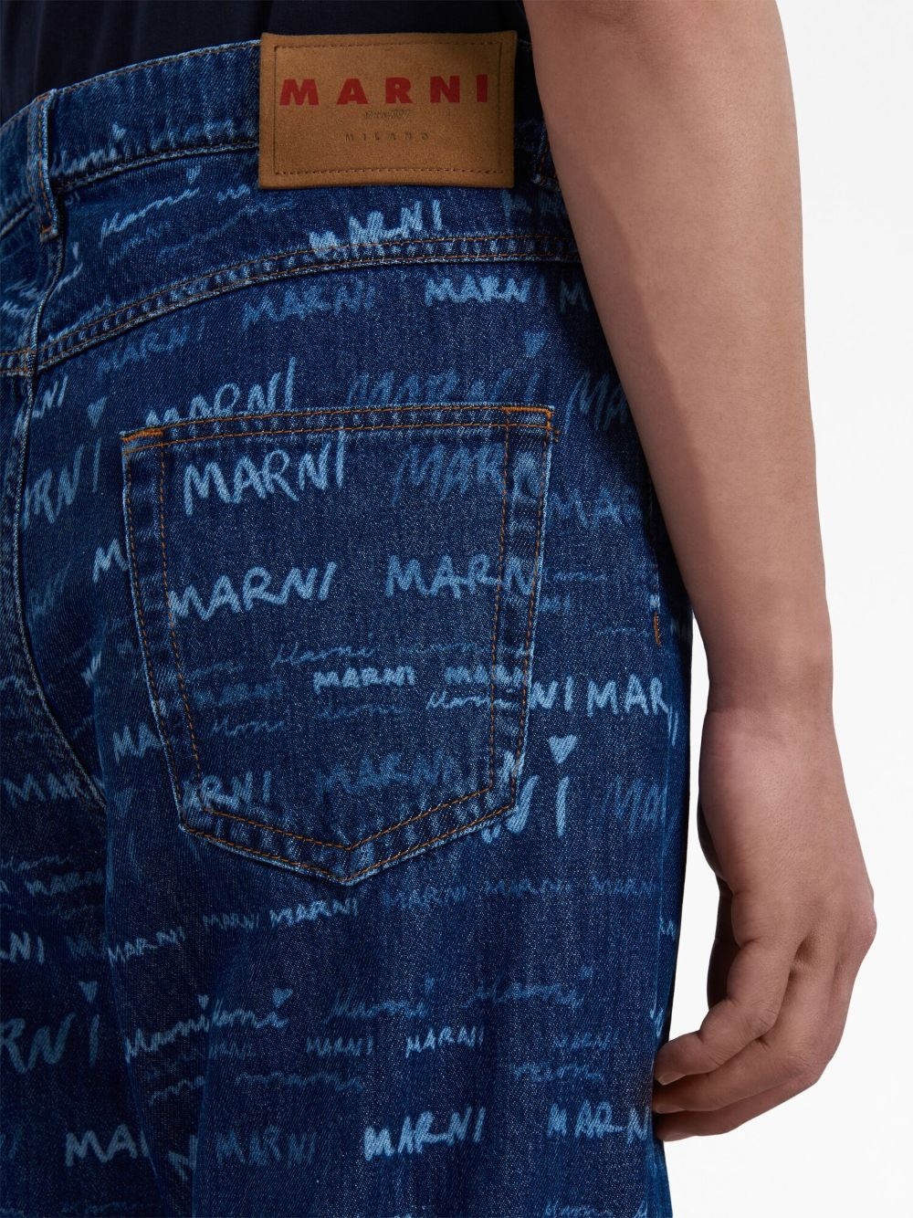 logo-print straight-leg jeans - 5