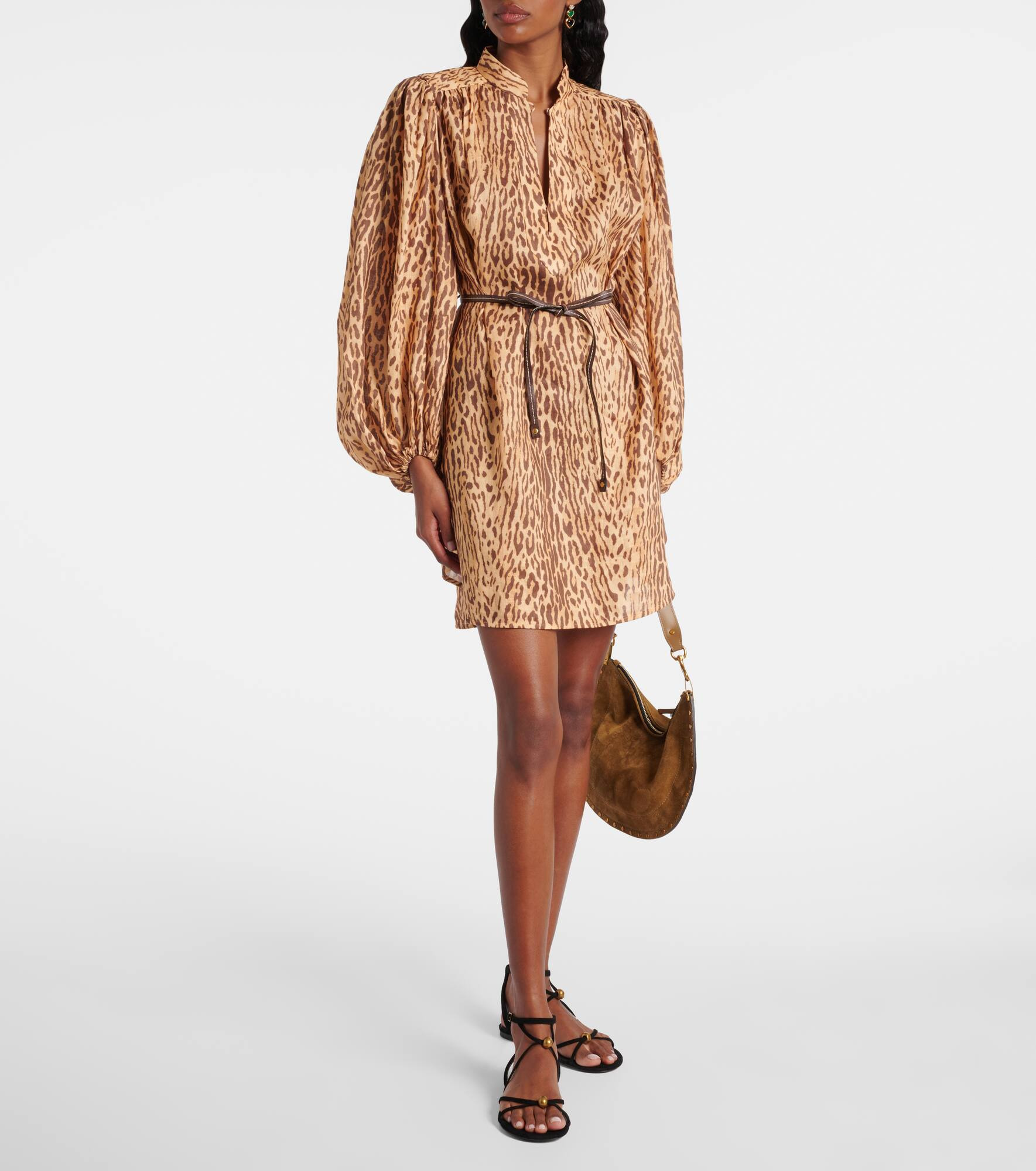 Cascadian leopard-print linen tunic - 2