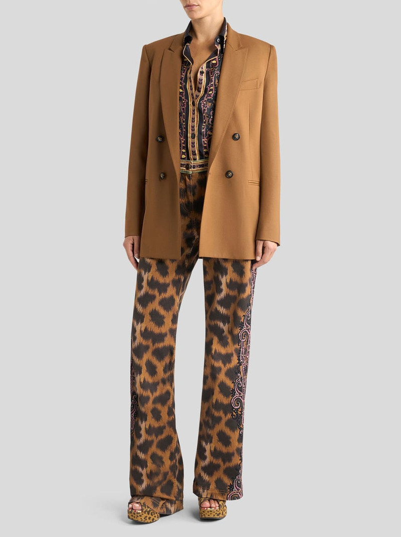 BOOTCUT JEANS IN BULL DENIM WITH ANIMAL MOTIF 4