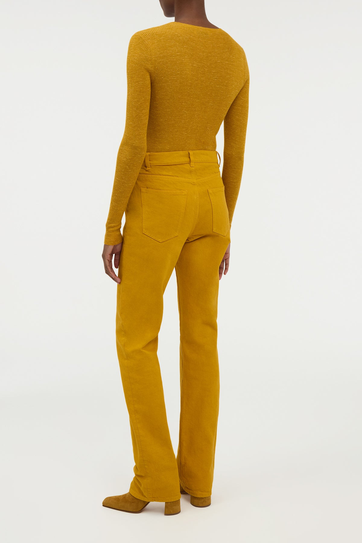 Aiste Knit Cardigan in Golden Birch Cashmere Silk with Hemp - 5