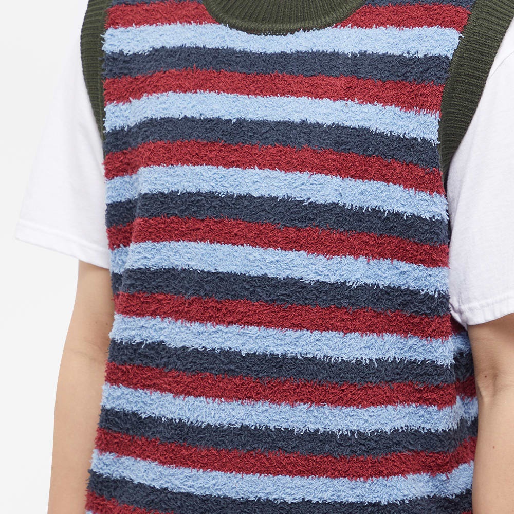 Brain Dead Teddy Fur Striped Vest - 5