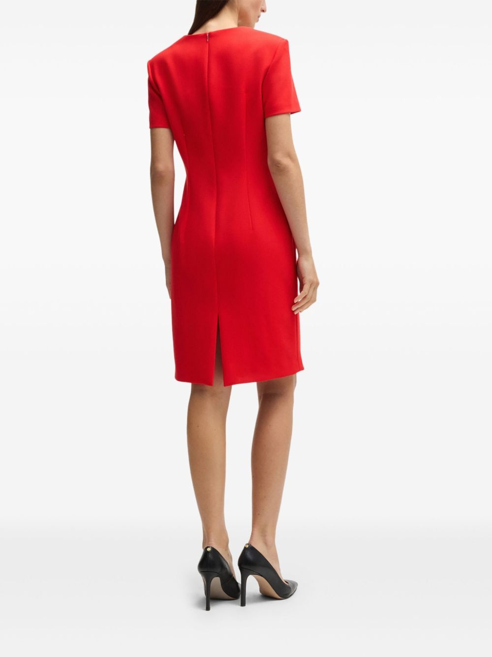 short-sleeve midi dress - 5