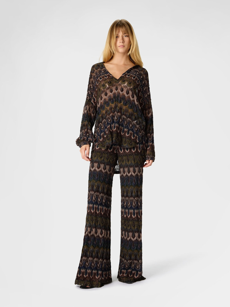 Missoni Viscose Lamé Trousers with Arabesque Motif outlook