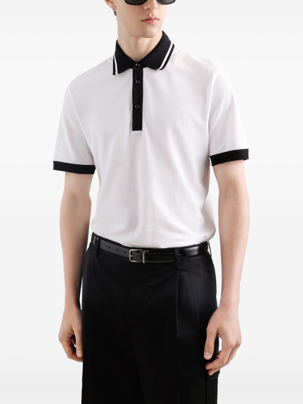 contrast-trim polo shirt - 4