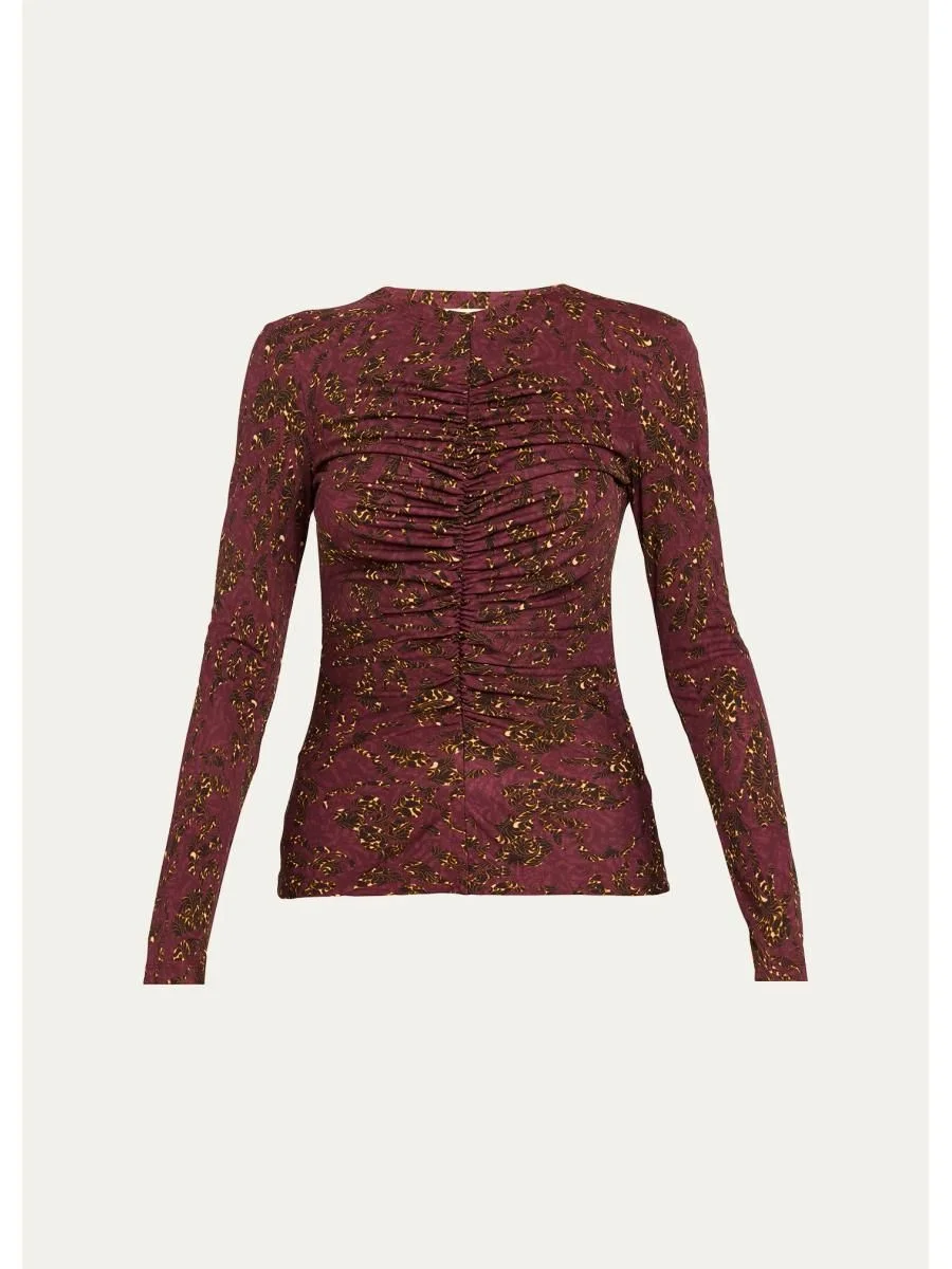 Asha Floral Jersey Top - 1