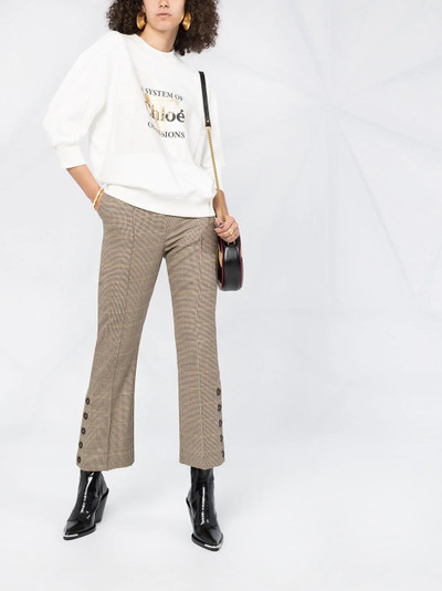 Chloé logo print sweatshirt outlook