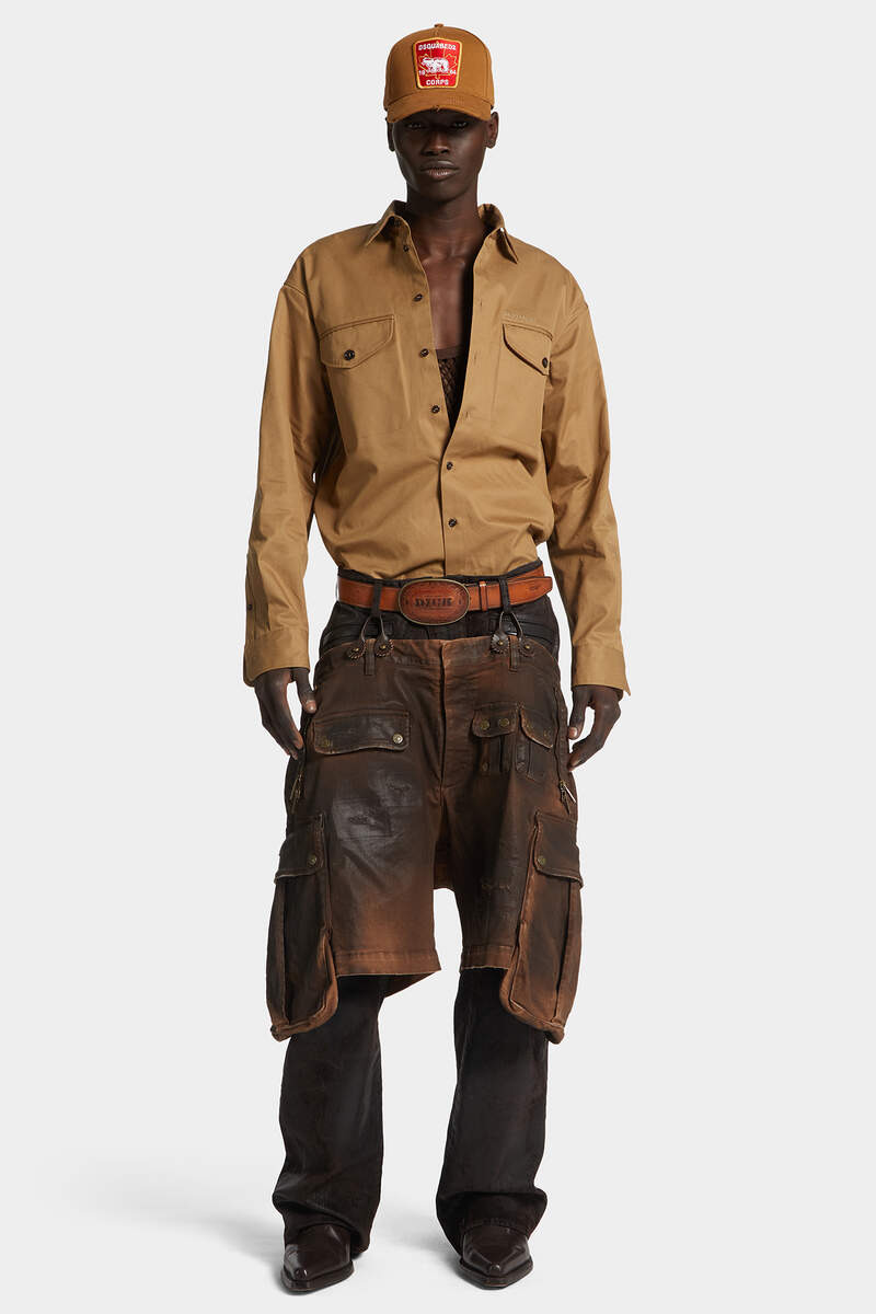BURNT PRESSED VELVET BIKER PANT - 3
