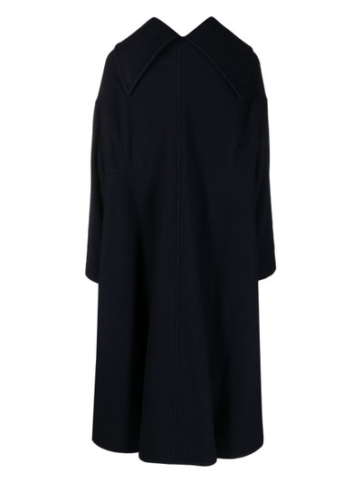 Yohji Yamamoto cut-out collar maxi coat outlook